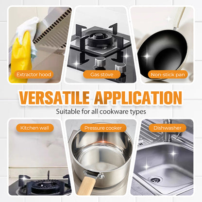Burnt-on Residue Dissolving Paste - Deep Cleaning for Pots/Dishes without Scratching, Removes Grease and Carbonization in 5 Min
