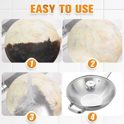 Burnt-on Residue Dissolving Paste - Deep Cleaning for Pots/Dishes without Scratching, Removes Grease and Carbonization in 5 Min