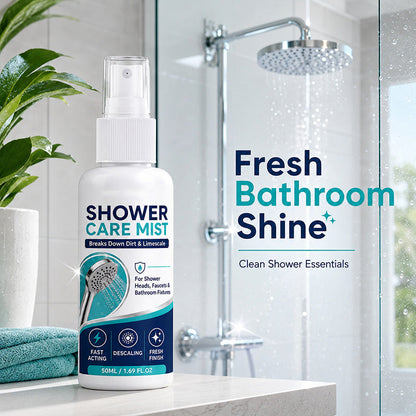 Fast-Acting Shower Limescale Remover Spray – Dissolves stubborn mineral deposits & hard water stains. Restores water flow & shine – just spray & wipe!