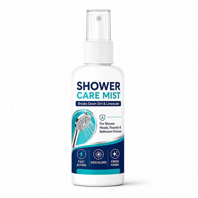 Fast-Acting Shower Limescale Remover Spray – Dissolves stubborn mineral deposits & hard water stains. Restores water flow & shine – just spray & wipe!